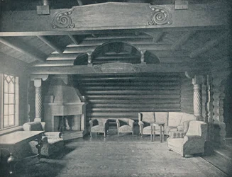 Kongssater, la maison forestière du roi et de la reine de Norvège, vers 1910