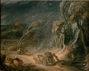 Paysage : une tempête, 18ème siècle