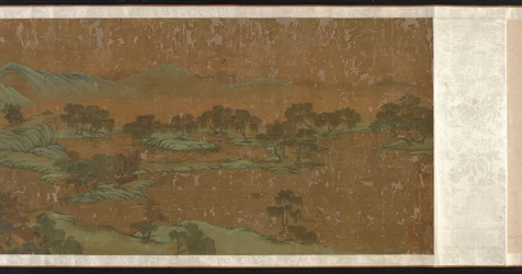 Paysage en bleu et vert