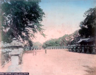 Lanternes à Zojoji dans le parc de Shiba, Tokyo