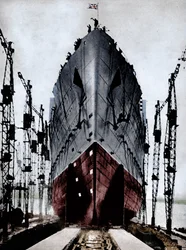 Lancement du paquebot Cunard 