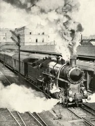 Départ de Budapest. Un train express part de la gare centrale