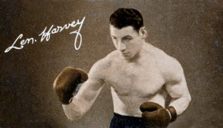 Len Harvey, champion de boxe poids mi-lourd de Grande-Bretagne, 1935