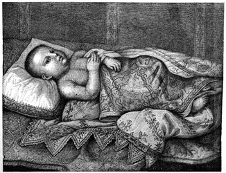 Leopoldo de Medici 1617-1675 dans son berceau, 1882