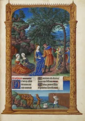 Les Très Riches Heures du duc de Berry, Folio 57r - La Fuite en Égypte