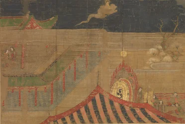 Vie du Bouddha : Abandon de la vie au palais, début du 15ème siècle