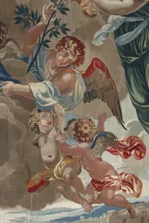 Vie de la Vierge : « Le Couronnement de la Vierge » Détail d