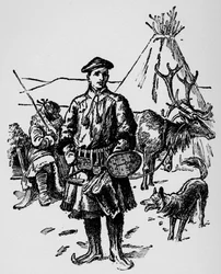 Linné en costume lapon, vers 1918