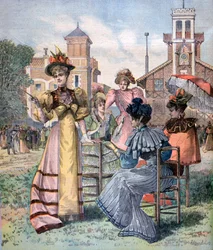 Courses de Longchamp au printemps, Paris, 1893