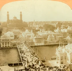 Vue vers le nord depuis la Tour Eiffel, Exposition de Paris, 1902