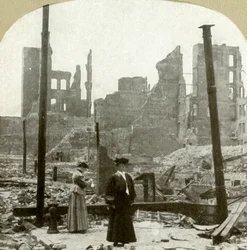 Vue vers le nord-est depuis le coin des rues Ellis et Powell, 1906