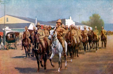 Lord Roberts entrant à Pretoria