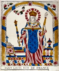 Louis IX, roi de France, dans ses habits de couronnement, 1226, XIXe siècle