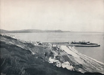 Lyme Regis - Le port, 1895