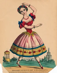 Madame Auriol en Colombine, vers 1849