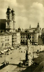 Place principale, Linz, Haute-Autriche, vers 1935