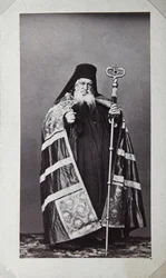Makarios, archevêque du monastère Saint-Panteleimon au mont Athos, Grèce, années 1870