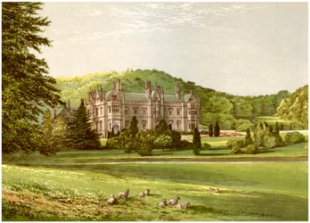 Mamhead, Devon, maison du baronnet Newman, c1880