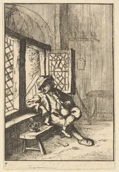 Homme assis près d