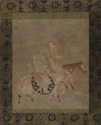 Homme et femme à cheval