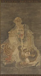 Manjushri assis sur un lion