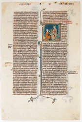 Feuille de manuscrit avec l