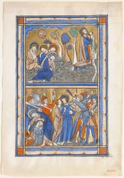 Feuille de manuscrit avec l