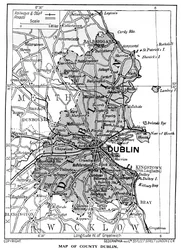 Carte du comté de Dublin, Irlande, 1924-1926