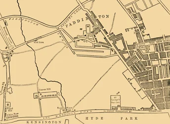 Carte de Paddington, en 1815