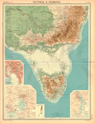 Carte de Victoria et de Tasmanie