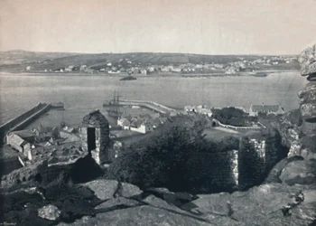Marazion - Vue générale, montrant le port