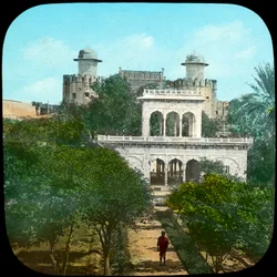 Pavillon de marbre dans les jardins du Fort, Lahore, Inde, fin du 19e ou début du 20e siècle