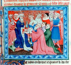 Marco Polo, voyageur et marchand vénitien rencontrant Kubilai Khan, 13e siècle