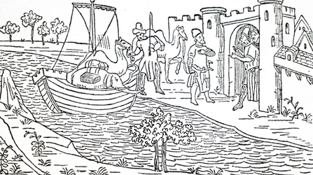 Marco Polo et ses oncles arrivent à Hormuz