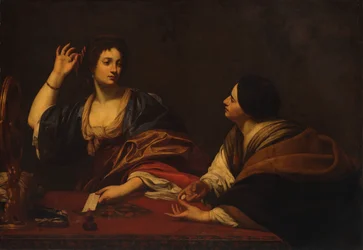 Marthe réprimandant sa sœur vaine Marie-Madeleine, 17ème siècle