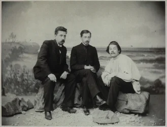 Maxim Gorki, Ivan Bounine et Nikolaï Teleshov, 1900