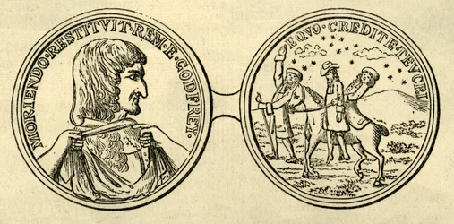 Médaille commémorant le meurtre de Godfrey, vers 1876