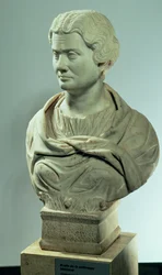 Melitene, prêtresse de la Mère des Dieux, buste en marbre romain, consacré en 162 apr. J.-C.
