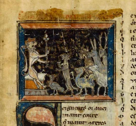 Miniature du Roman de Renart, 13ème siècle