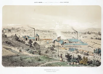 Exploitation minière, minerais métalliques fonderie de zinc, Moresnet neutre