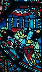 Miracle des lances fleuries, vitrail, Cathédrale de Chartres