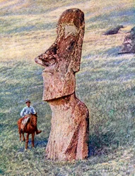 Statues Moai, Île de Pâques, Chili, 1933-1934