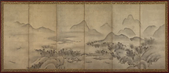 Paysage au clair de lune, fin des années 1500