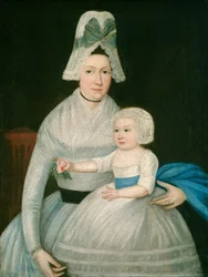 Mère et enfant en blanc, vers 1790