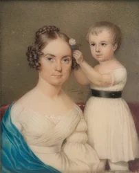 Mme William Gordon Ver Planck et son fils Samuel Hopkins Ver Planck, vers 1828