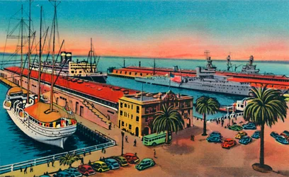 Quais municipaux. San Diego, Californie, vers 1941