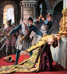 Assassinat de Thomas A Becket, 1170, vers 1850