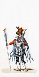Musicien, costume pour la pièce de Shakespeare, Henry VIII