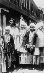 Peuple de tribu montagnarde musulmane, Chakrata, Inde, 1917