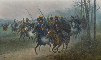 Napoléon et son état-major surpris par les cosaques, 1812, 1896